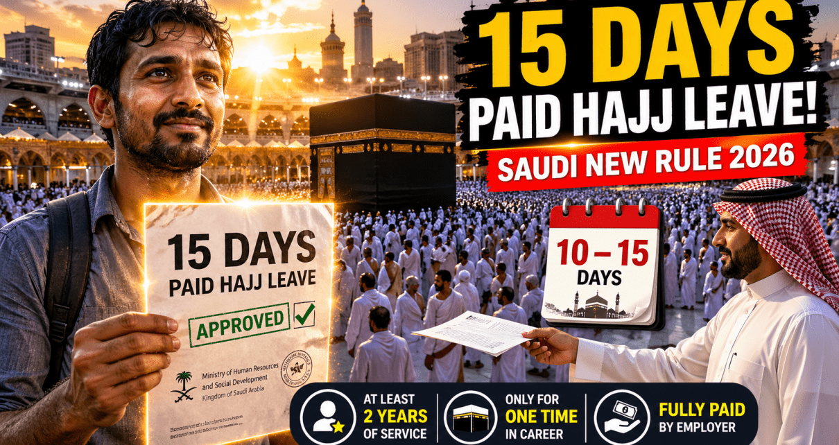 15 Days Paid Hajj Leave Announced By Saudi